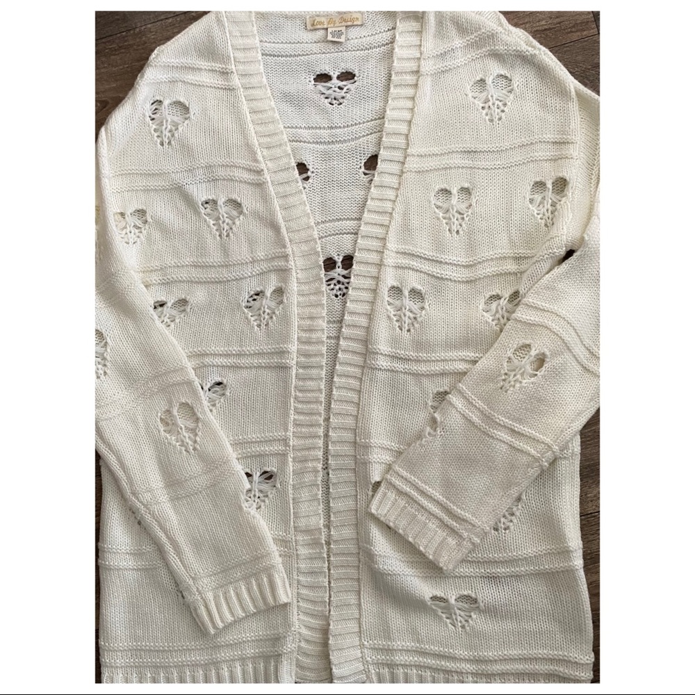 Knitted Cardigan /hearts/Valentine’s day